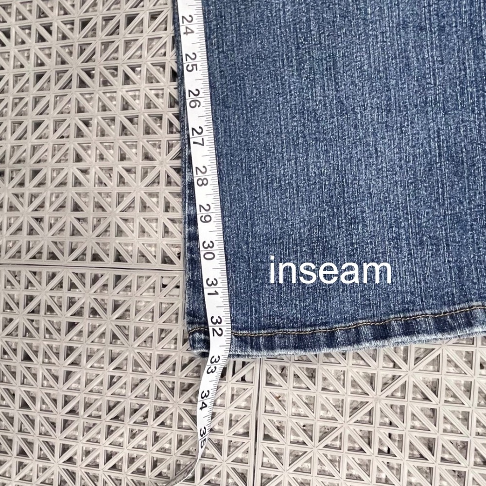 Vintage Angels Bootcut Jeans Womens 9 Long Blue Medium Wash Mid Rise Denim Y2K - Picture 8 of 10
